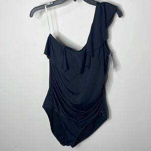 Hilor Black Swim Suit Sz 14 NWT